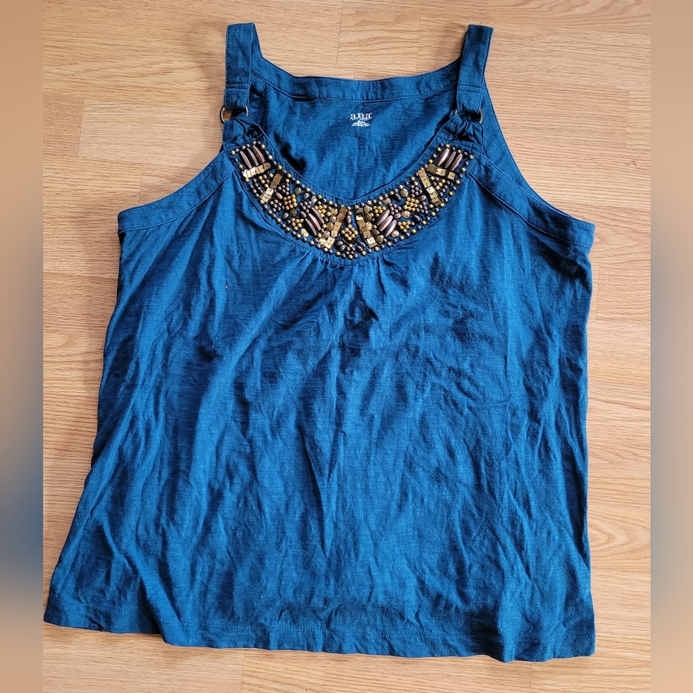 Blue beaded top
